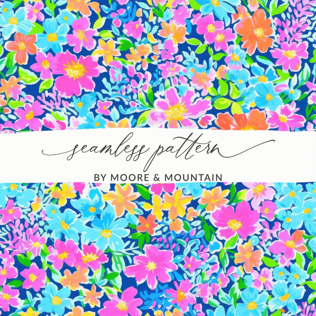 Ditsy Floral T-Shirt, Seamless Flower Pattern, Floral Clipart, Botanical Print, Fabric Design, Colorful Flower DesignFloral Seamless Pattern, Bright Colorful Flowers, Digital Paper Pack, Digital Fabric Design, Vibrant Background, Printable Art - Moore and Mountain