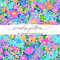 Ditsy Floral T-Shirt, Seamless Flower Pattern, Floral Clipart, Botanical Print, Fabric Design, Colorful Flower DesignFloral Seamless Pattern, Bright Colorful Flowers, Digital Paper Pack, Digital Fabric Design, Vibrant Background, Printable Art - Moore and Mountain
