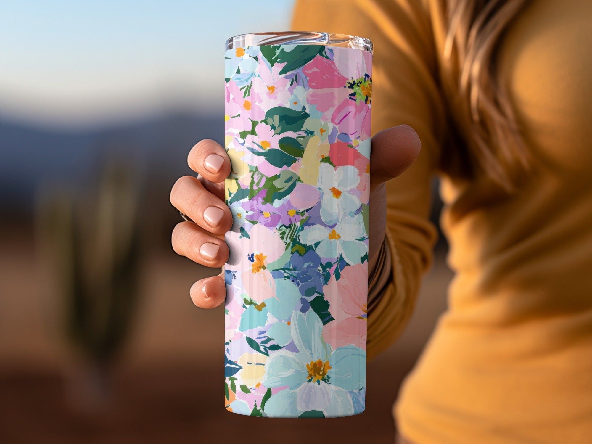 Preppy Spring Abstract Gouache Acrylic Artistic Floral Swirl in Pastels Digital Download Pattern - Moore and Mountain