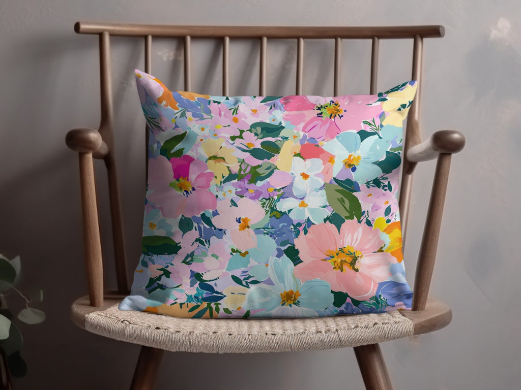 Preppy Spring Abstract Gouache Acrylic Artistic Floral Swirl in Pastels Digital Download Pattern - Moore and Mountain
