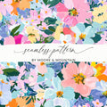 Preppy Spring Abstract Gouache Acrylic Artistic Floral Swirl in Pastels Digital Download Pattern - Moore and Mountain