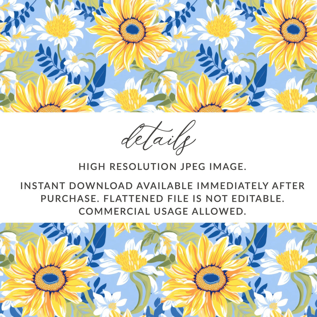 Preppy Sunflower Pattern Fall Sunflowers Seamless Background - Moore and Mountain