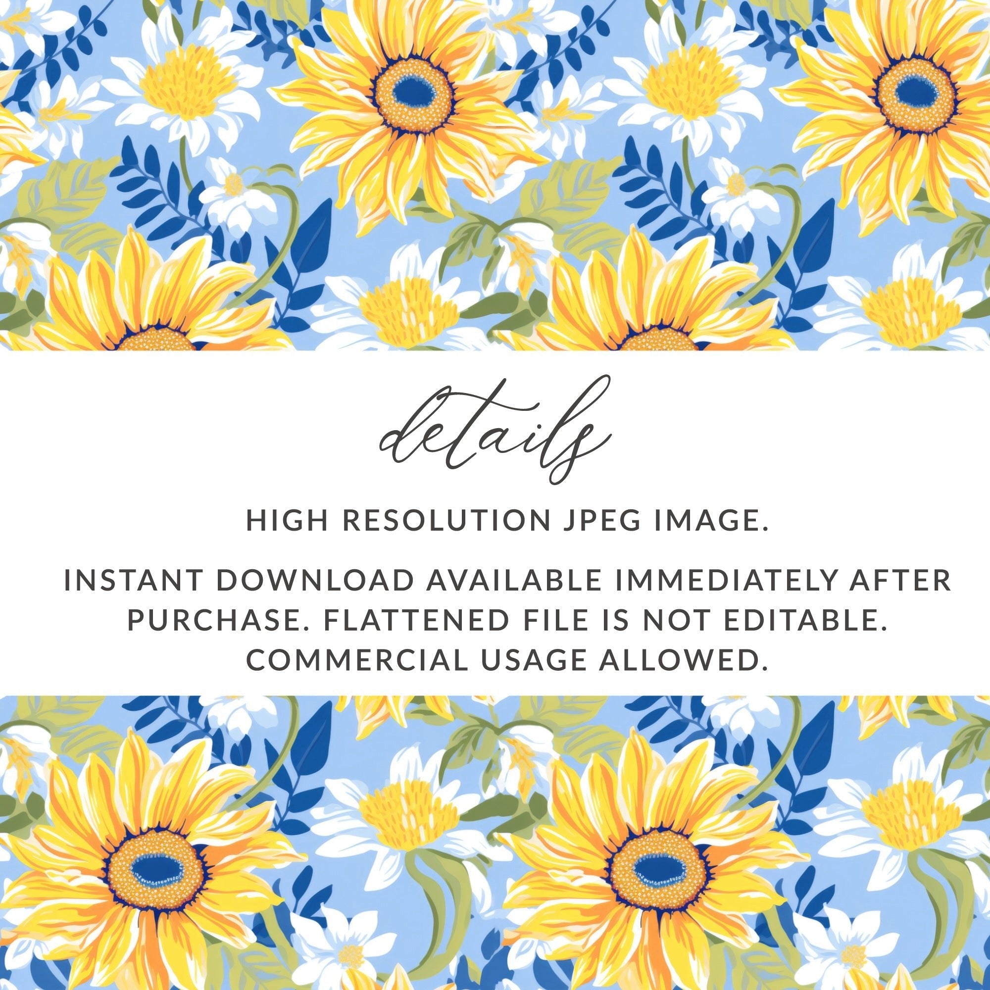 Preppy Sunflower Pattern Fall Sunflowers Seamless Background - Moore and Mountain