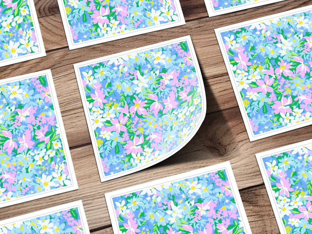 Ditsy Floral T-Shirt, Digital Art, Seamless Flower Pattern, Floral Clipart, Botanical Print, Fabric Design, Colorful Flower Design - Moore and Mountain
