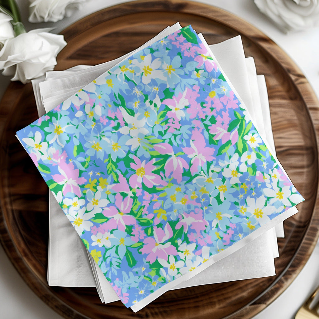 Ditsy Floral T-Shirt, Digital Art, Seamless Flower Pattern, Floral Clipart, Botanical Print, Fabric Design, Colorful Flower Design - Moore and Mountain