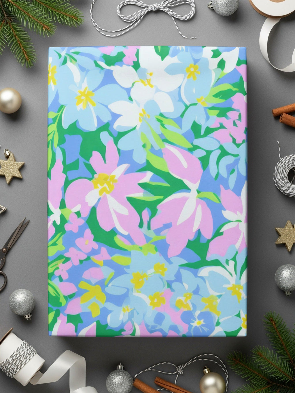 Ditsy Floral T-Shirt, Digital Art, Seamless Flower Pattern, Floral Clipart, Botanical Print, Fabric Design, Colorful Flower Design - Moore and Mountain
