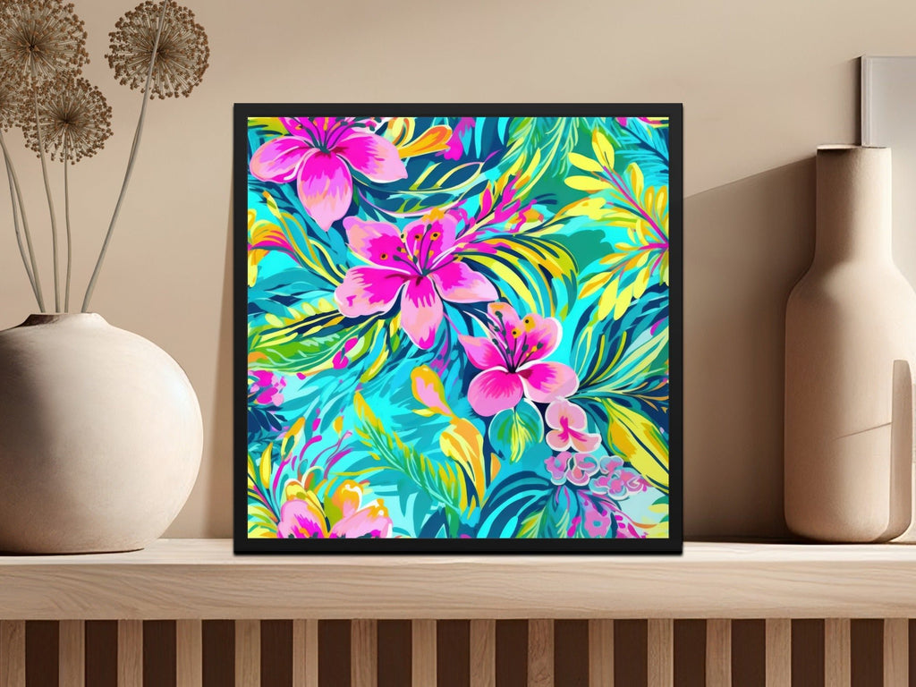 Preppy Tropical Flora Pattern Seamless Beachy Background - Moore and Mountain