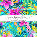 Preppy Tropical Flora Pattern Seamless Beachy Background - Moore and Mountain