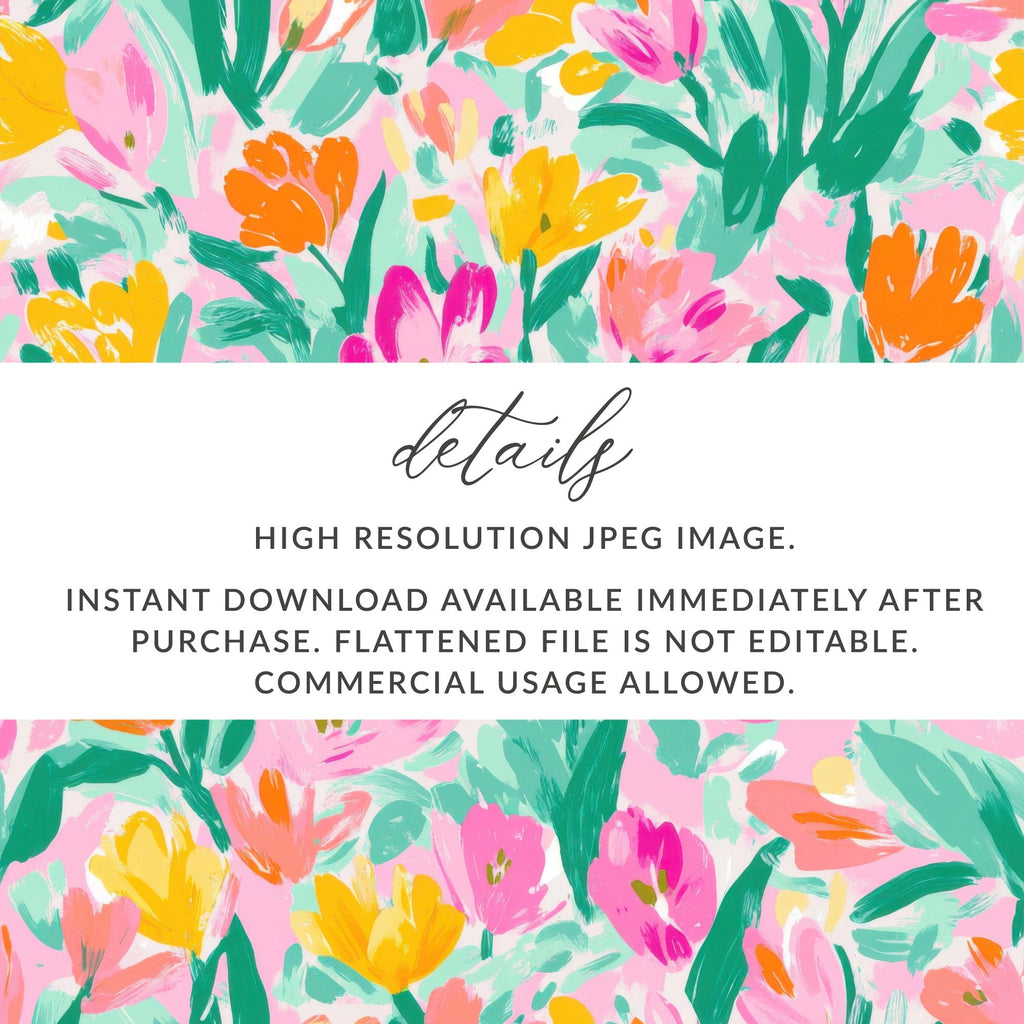 Preppy Tulips Seamless Playful Pastel Floral Blooms Seamless Pattern Abstract - Moore and Mountain