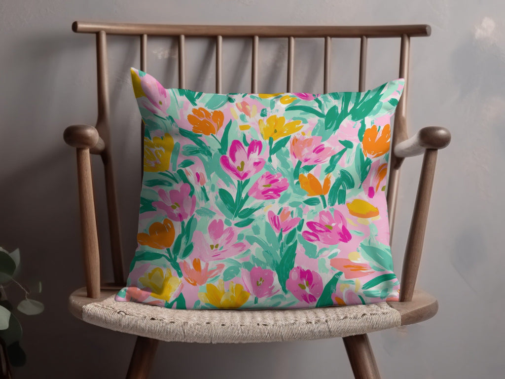 Preppy Tulips Seamless Playful Pastel Floral Blooms Seamless Pattern Abstract - Moore and Mountain