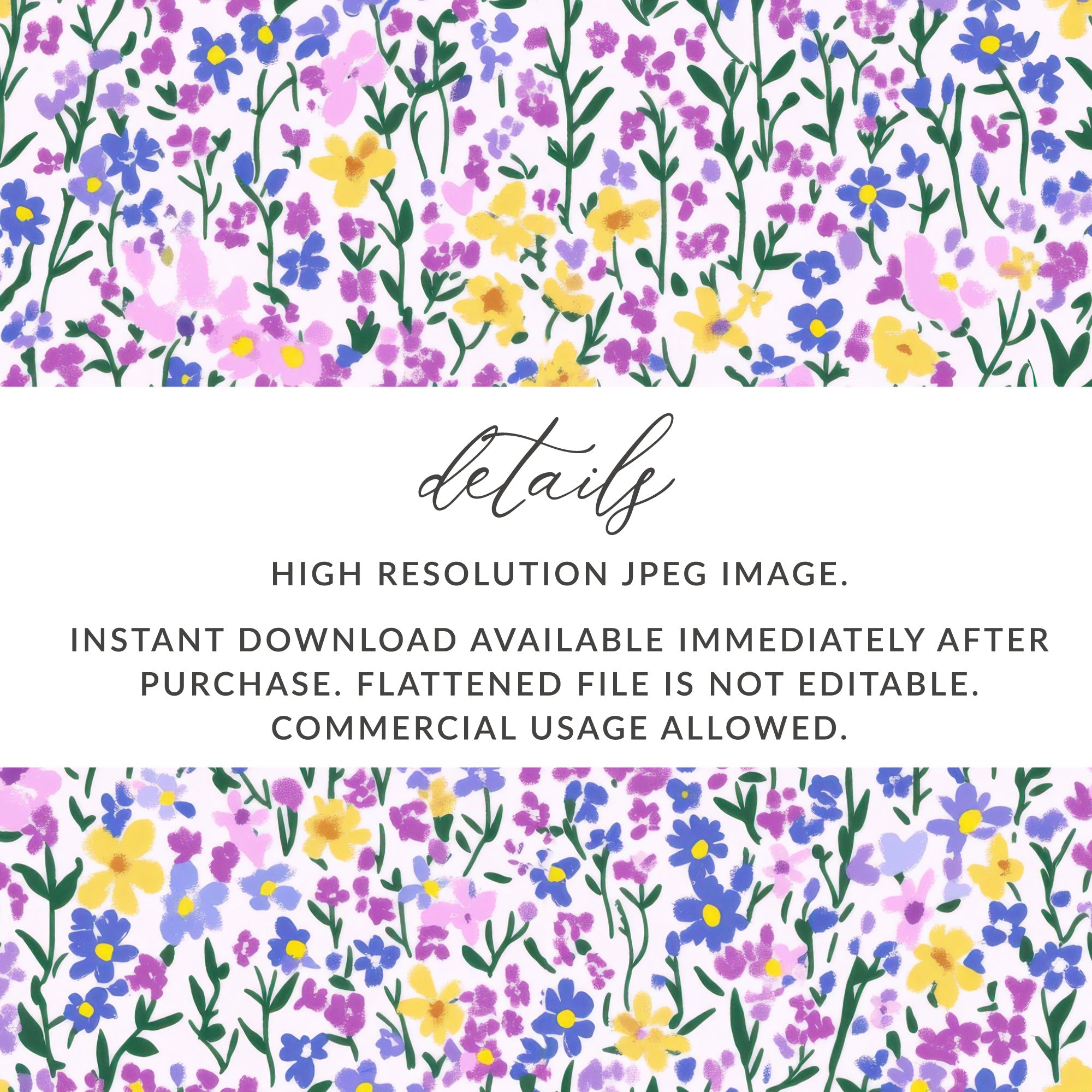Vibrant Floral Pattern High Resolution JPEG Download