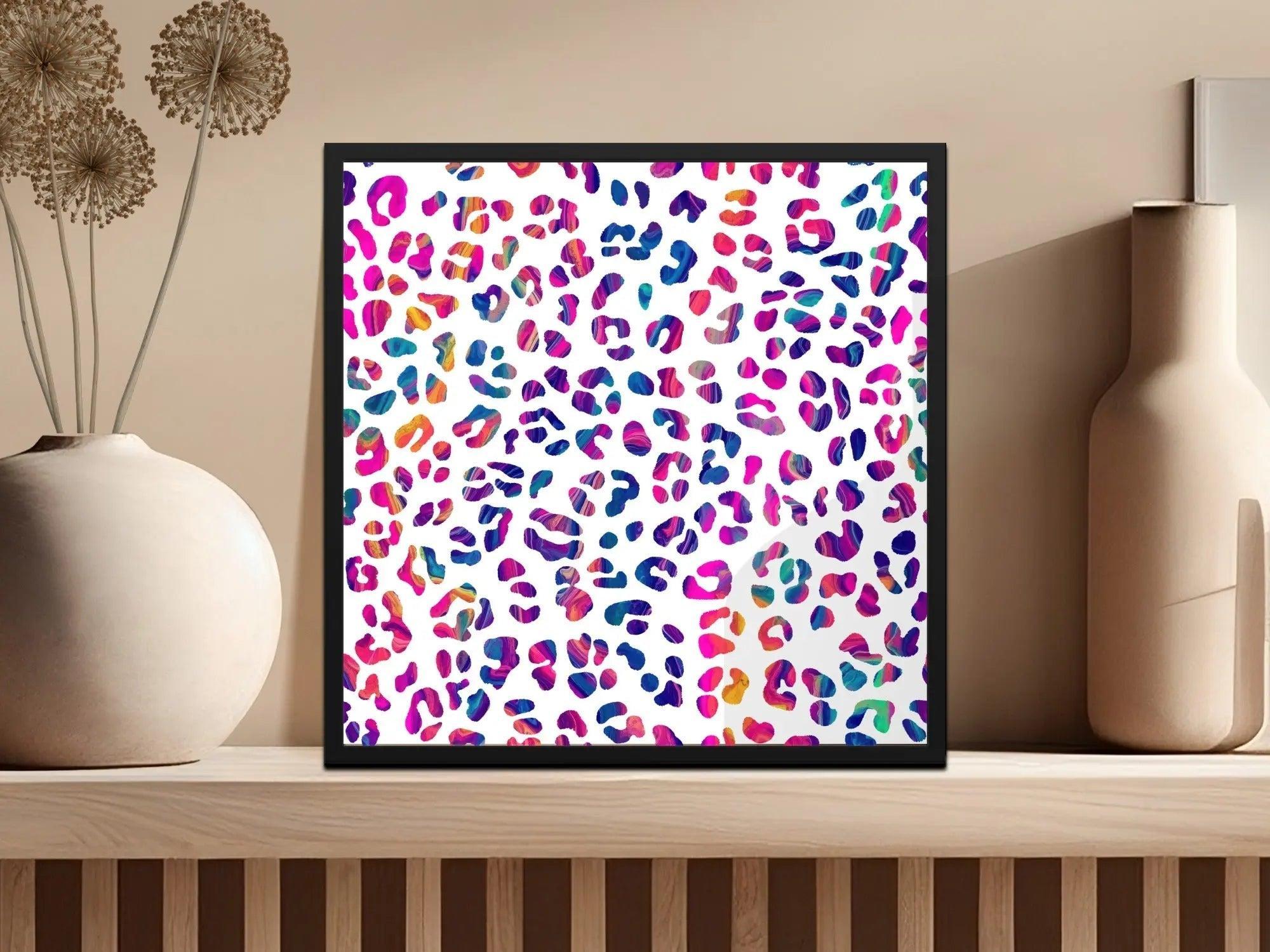 Rainbow Leopard Print Digital Paper, Seamless Animal Print Pattern, Bright Colorful Background, Digital Fabric Design Download - Moore and Mountain