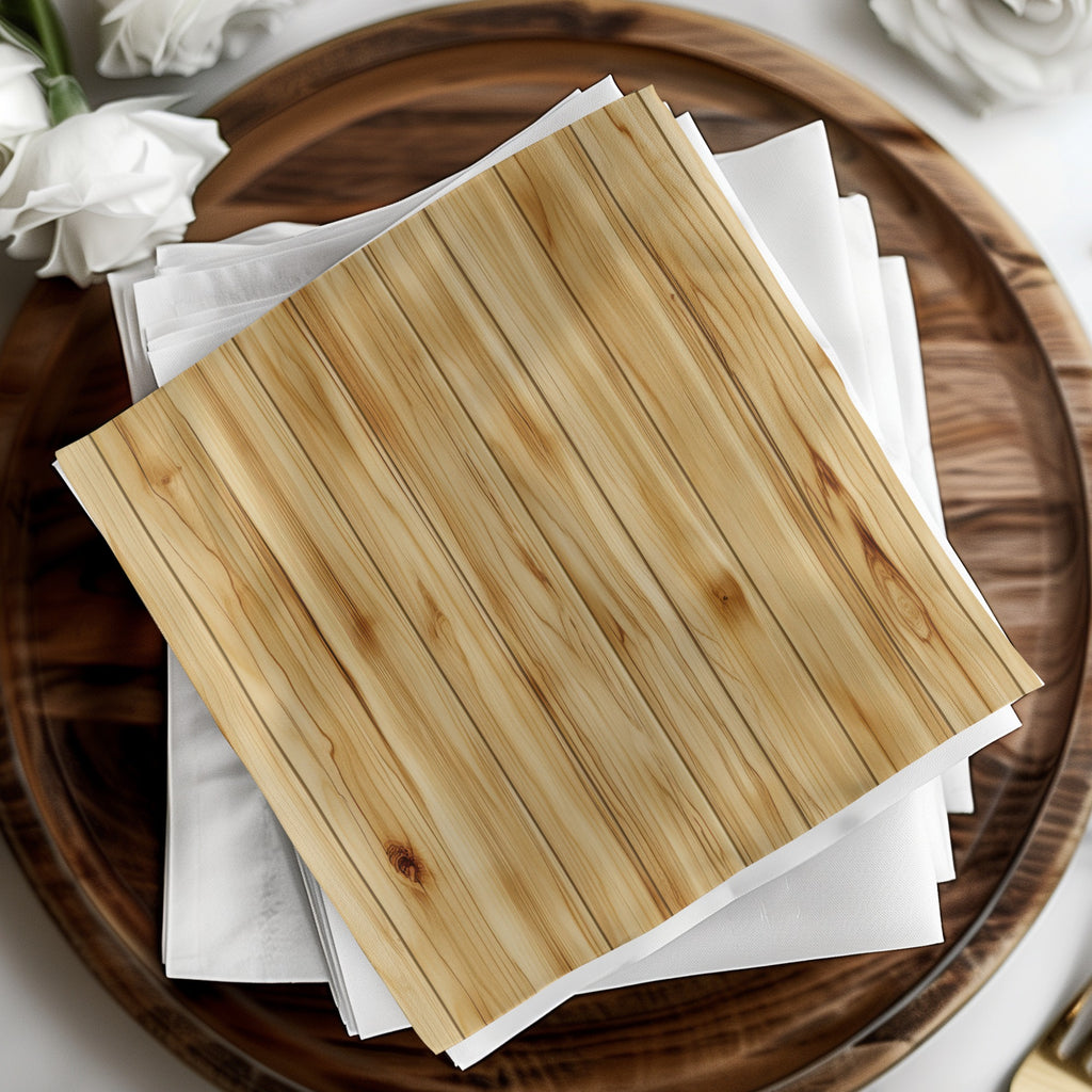 Elegant Wooden Textured Square Placemat Product