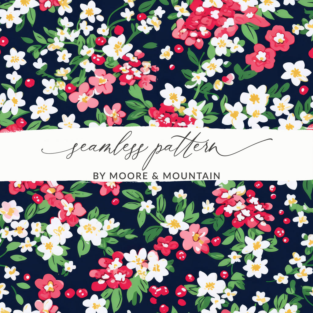 Vibrant Floral Seamless Pattern by Moore & Mountain
