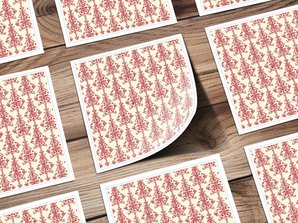 Red Floral Damask Pattern, Digital Paper, Seamless Design, Printable Fabric, Scrapbooking Paper, 12x12 JPEG, Commercial Use - Moore and Mountain