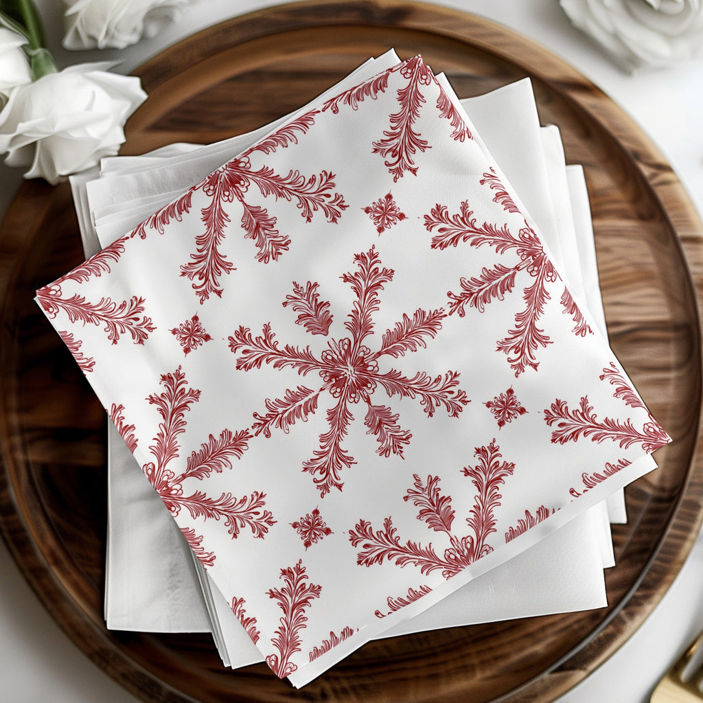 Red Floral Digital Paper, Seamless Pattern, Damask Digital Background, Scrapbook Paper, Printable Fabric Design, Digital Download - Moore and Mountain