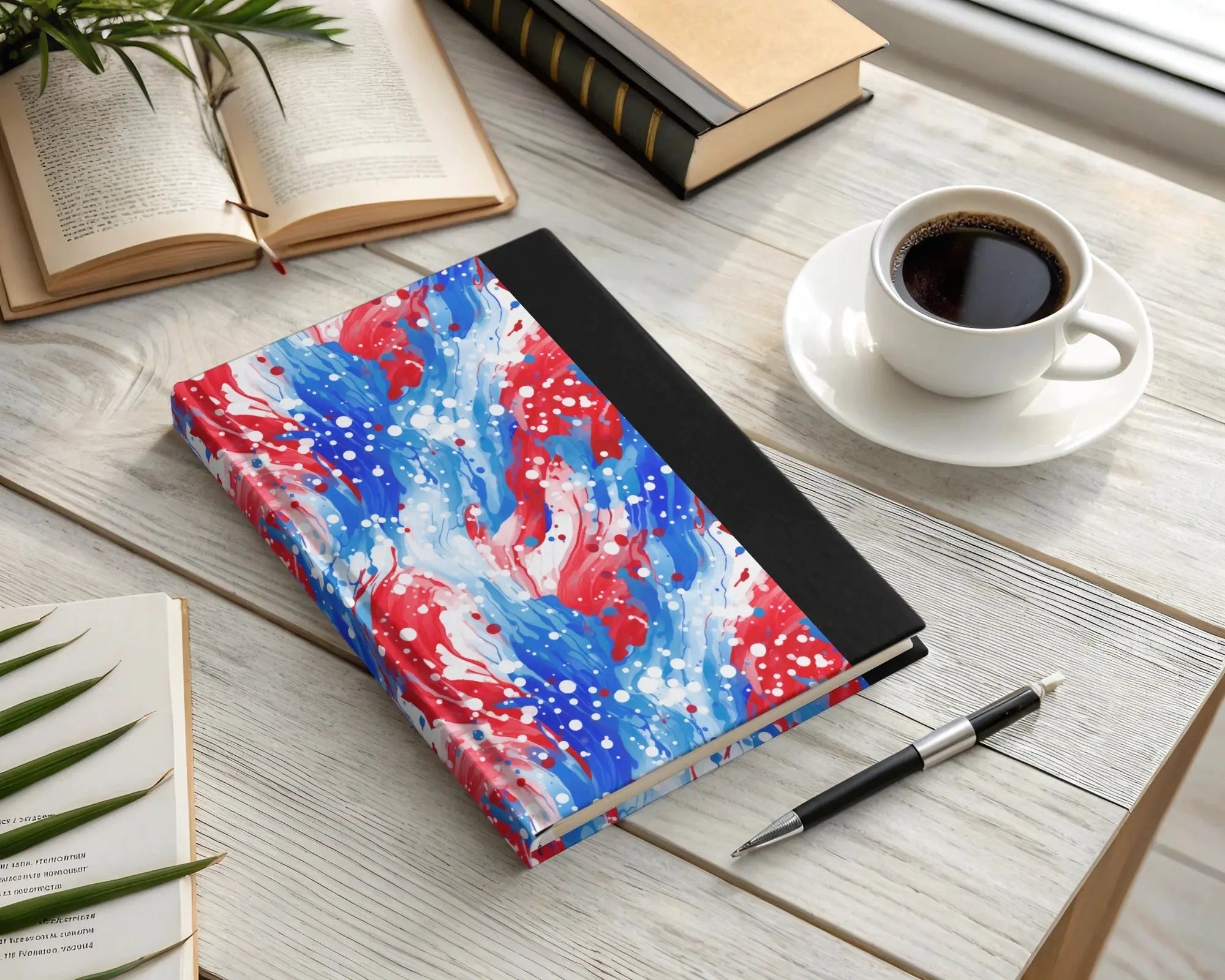 Red White Blue Digital Paper, Patriotic Seamless Pattern, Abstract Art Digital Download, July 4th Background, Scrapbook Paper - Moore and Mountain