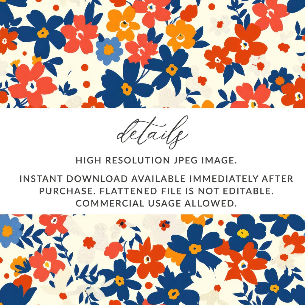 Ditsy Floral Seamless Pattern Colorful Flower Design, Fabric Print, Scrapbook Paper, Digital DownloadFloral Seamless Pattern, Digital Paper Pack, Colorful Flowers, Fabric Design, Scrapbooking Paper, Summer Print, Repeat Pattern - Moore and Mountain
