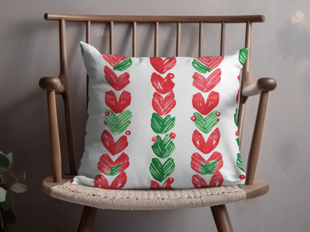 Red and Green Christmas Watercolor Seamless Pattern Digital - Moore and Mountain