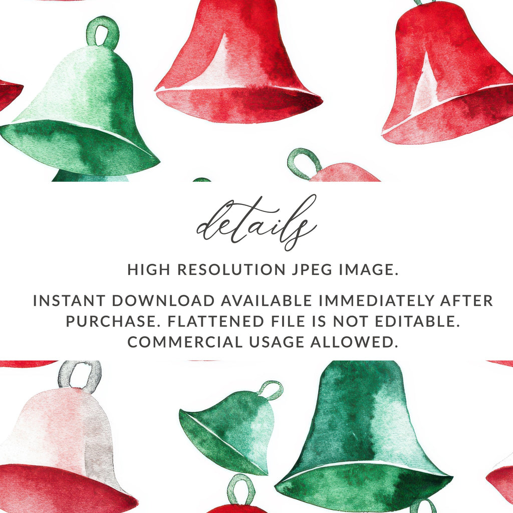 Red and Green Christmas Watercolor Seamless Pattern Print - Moore and Mountain