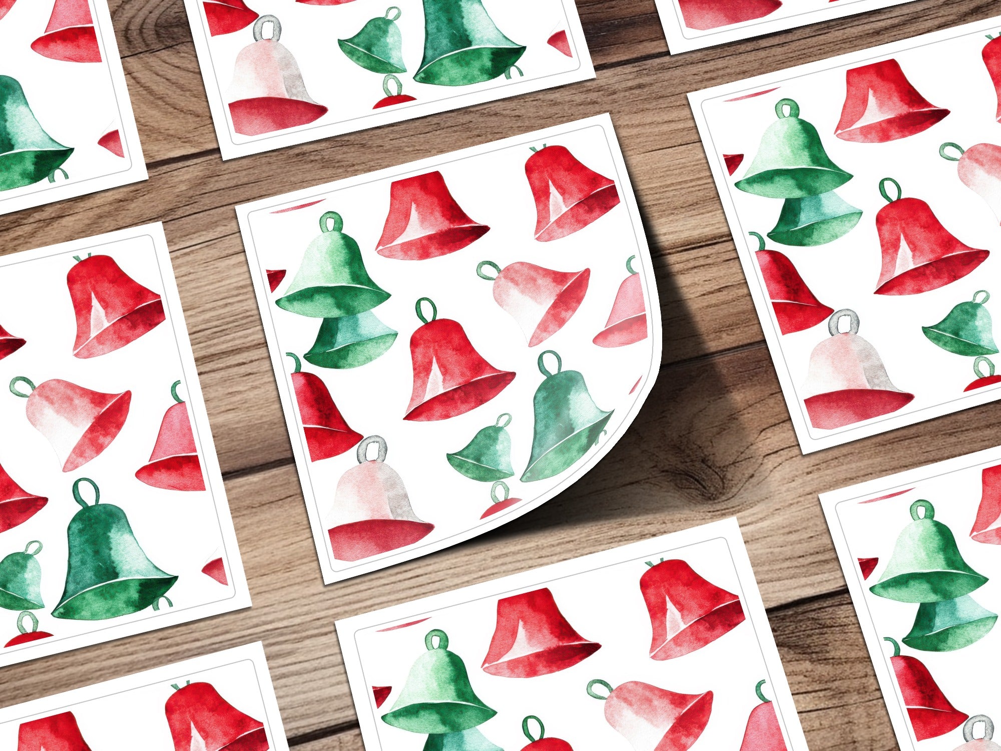 Red and Green Christmas Watercolor Seamless Pattern Print - Moore and Mountain
