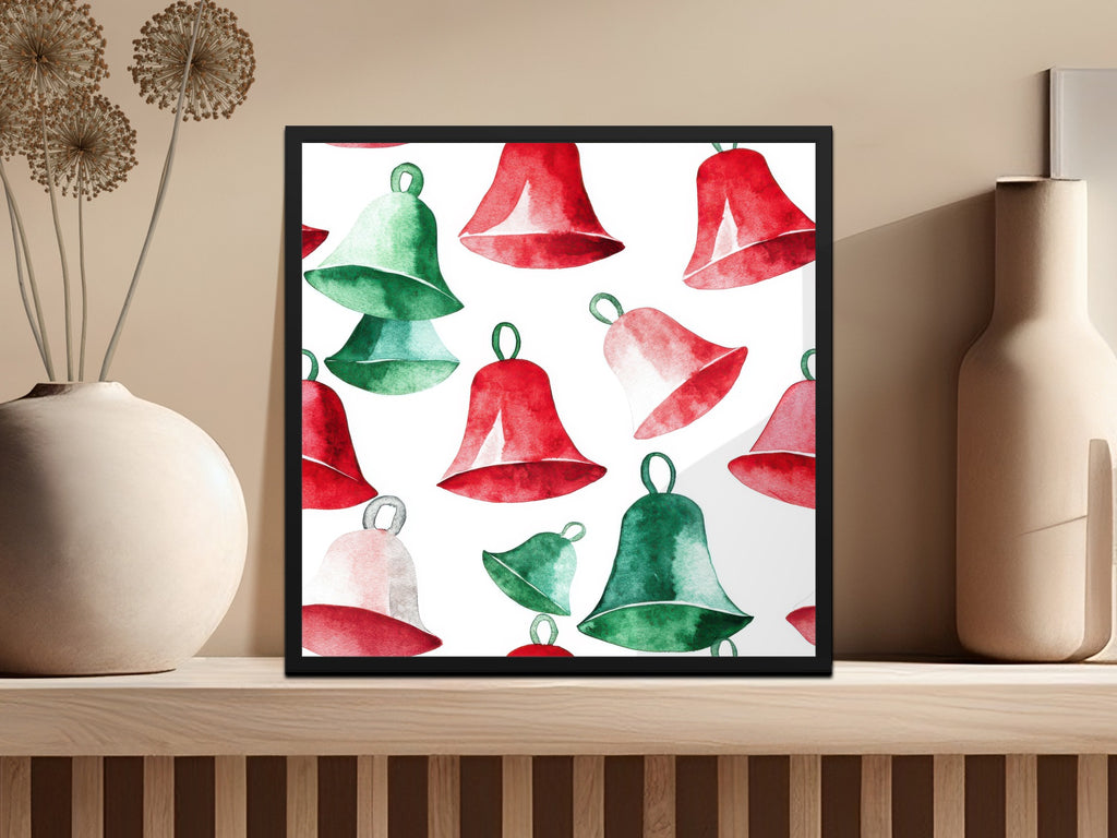 Red and Green Christmas Watercolor Seamless Pattern Print - Moore and Mountain