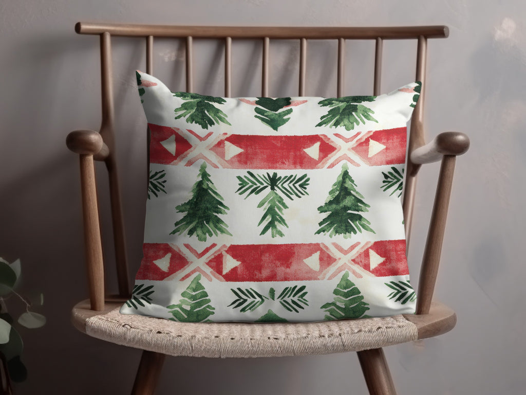 Red and Green Nordic Seamless Background - Moore and Mountain