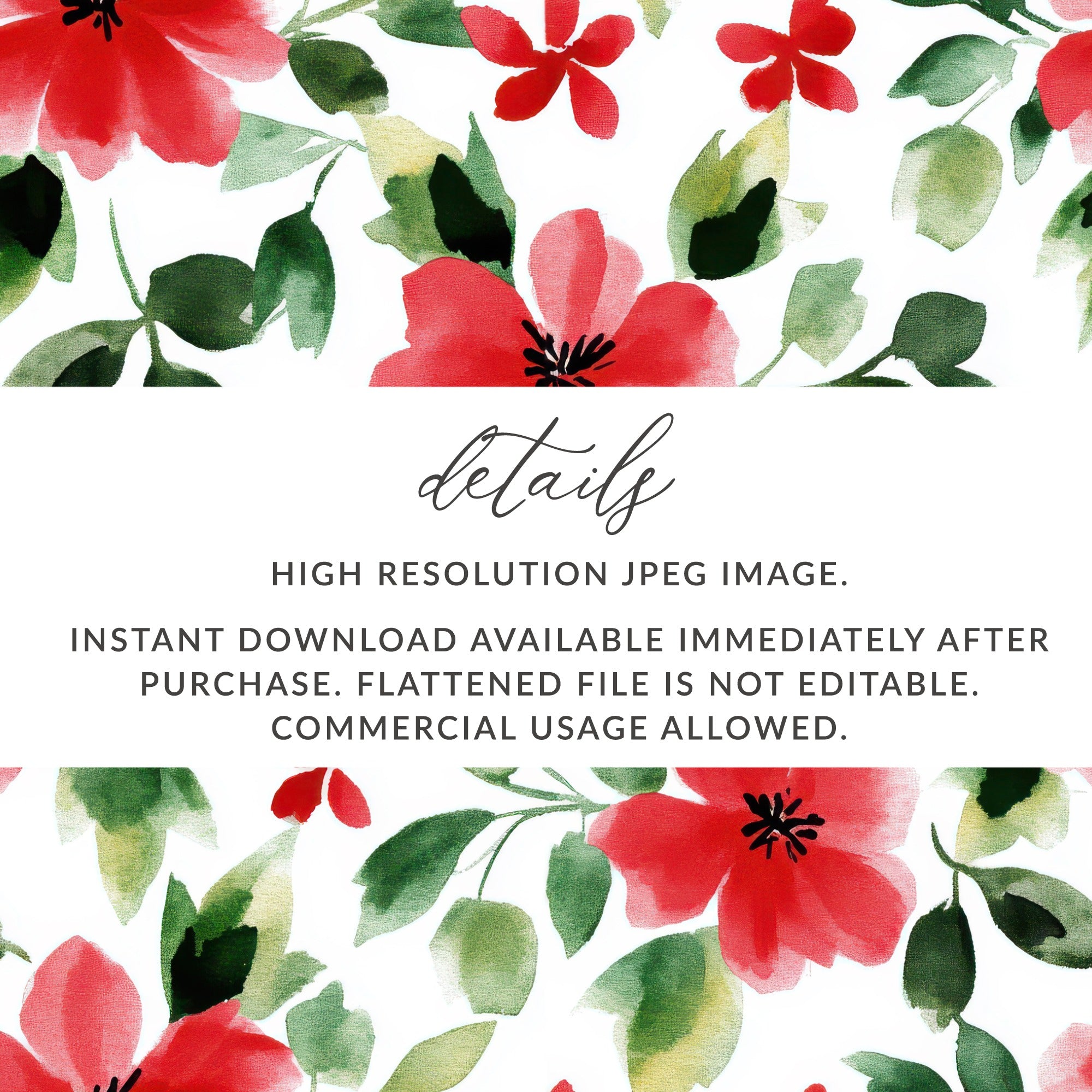 Red and Green Seamless Pattern Christmas Watercolor - Moore and Mountain