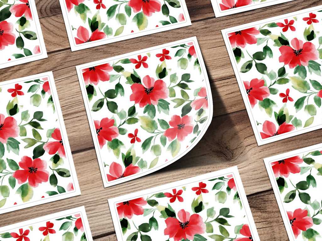 Red and Green Seamless Pattern Christmas Watercolor - Moore and Mountain