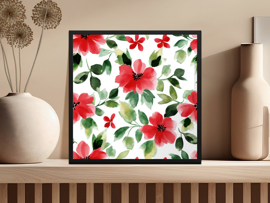 Red and Green Seamless Pattern Christmas Watercolor - Moore and Mountain