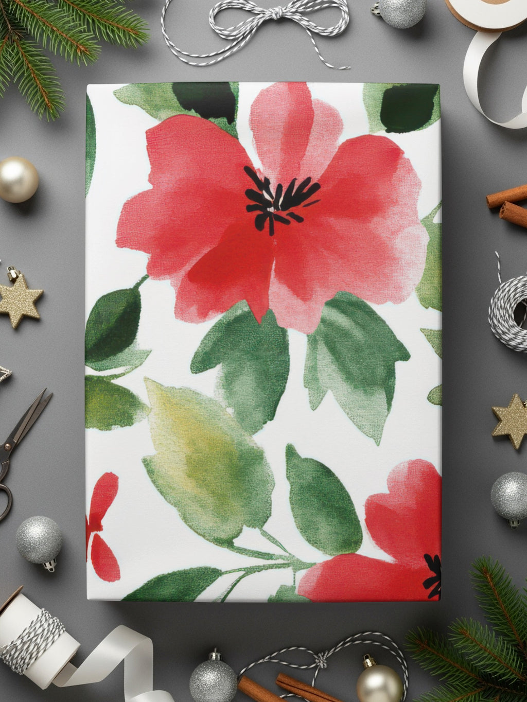 Red and Green Seamless Pattern Christmas Watercolor - Moore and Mountain