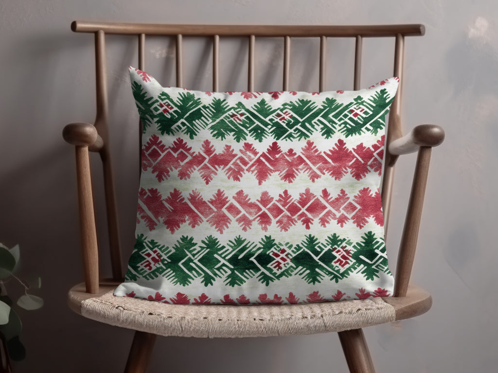 Red and Green Seamless Pattern Christmas Watercolor Digital - Moore and Mountain