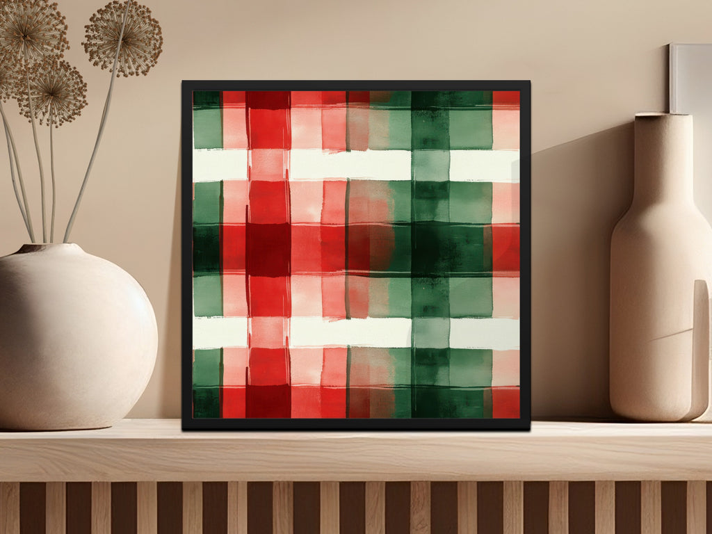 Red and Green Seamless Pattern Christmas Watercolor Digital - Moore and Mountain