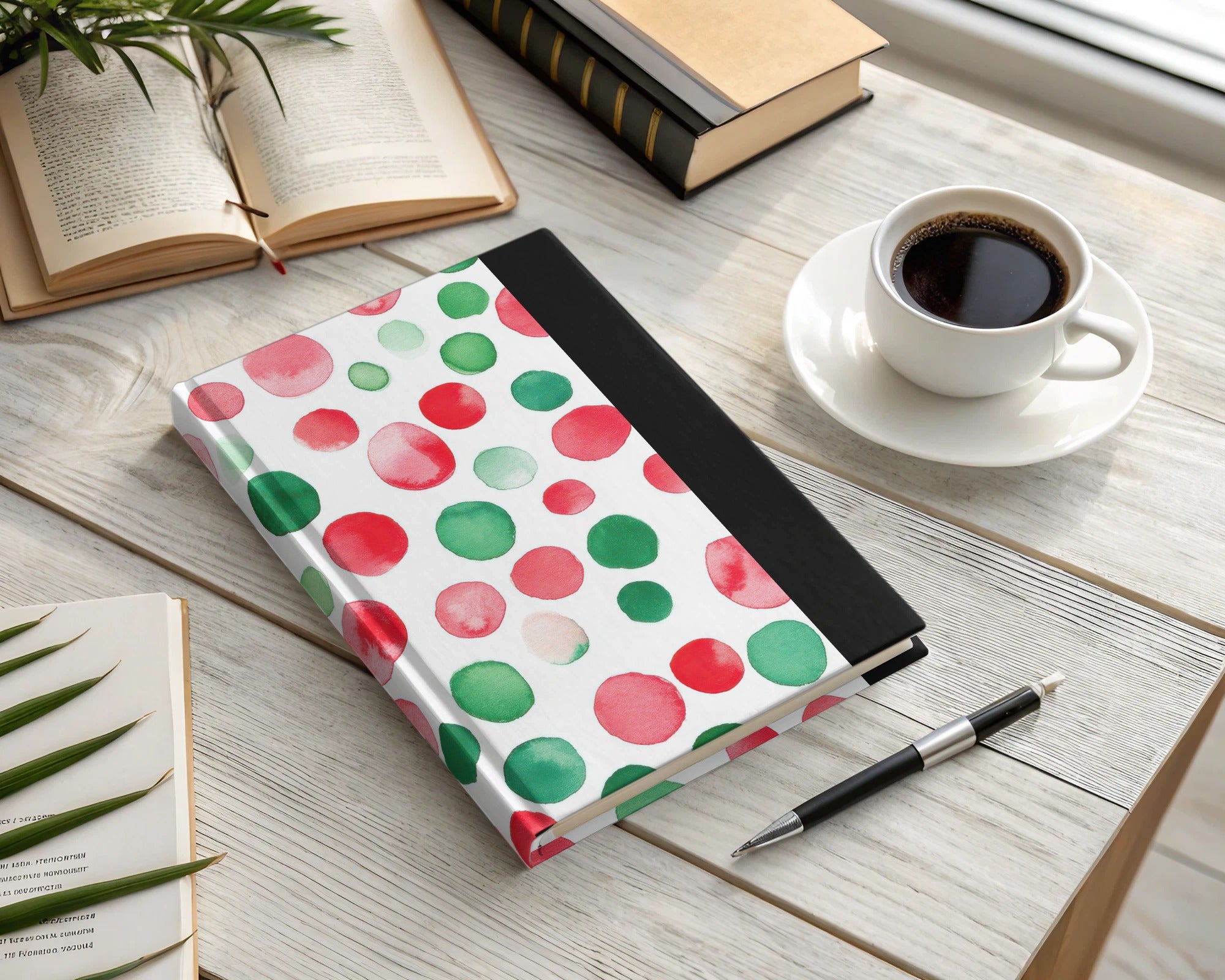 Red and Green Watercolor Polka Dots Seamless Pattern - Moore and Mountain