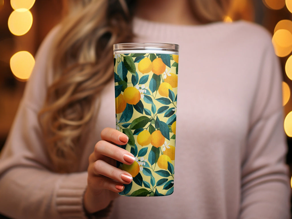Ripe Lemons with Leaves and Blossoms Floral Pattern Digital - Moore and Mountain