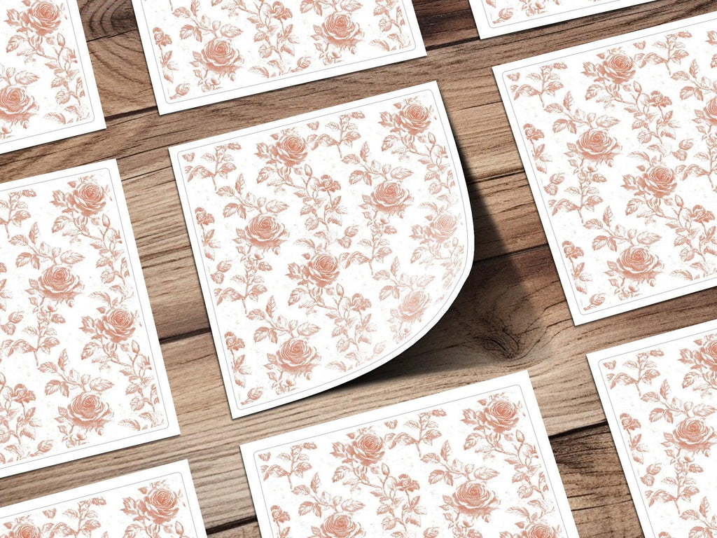 Rose Digital Seamless Pattern, Floral Pattern, Beige Flower Pattern, 12x12 JPEG, Digital Paper, Printable Fabric, Digital Download - Moore and Mountain