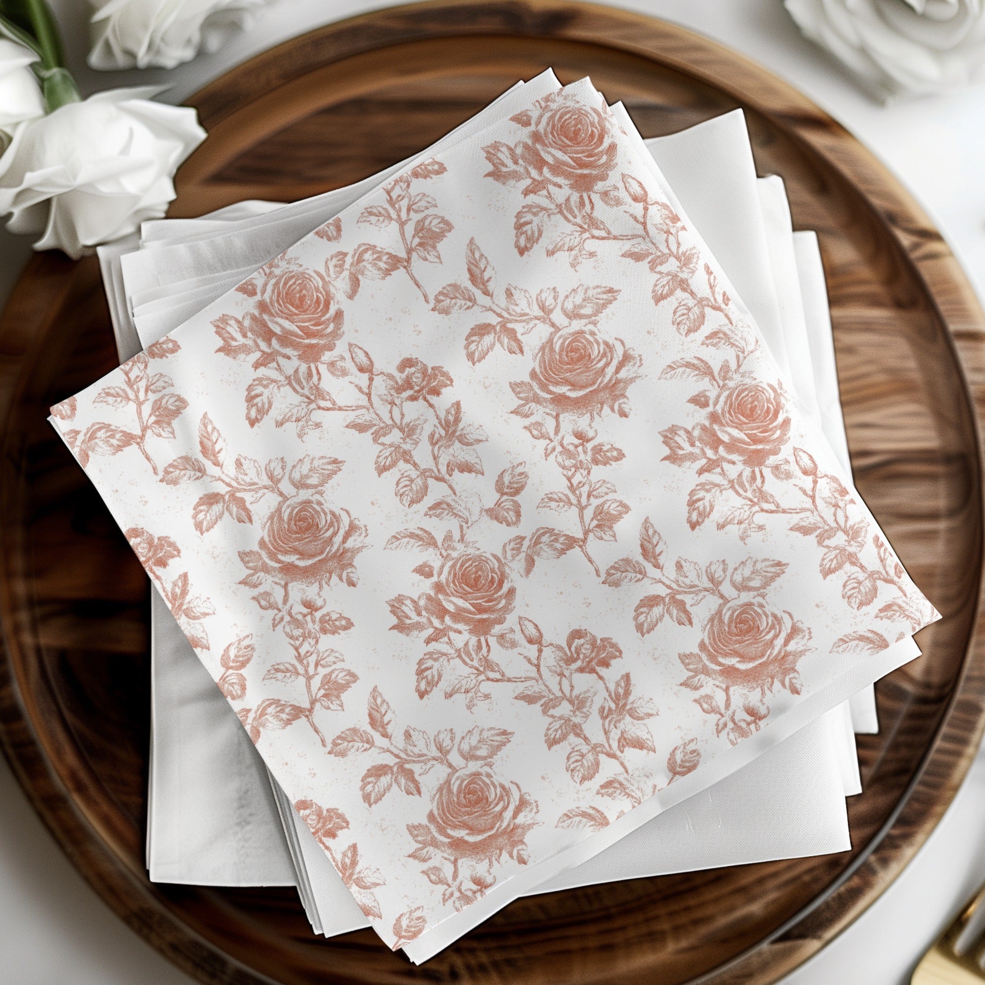 Rose Digital Seamless Pattern, Floral Pattern, Beige Flower Pattern, 12x12 JPEG, Digital Paper, Printable Fabric, Digital Download - Moore and Mountain