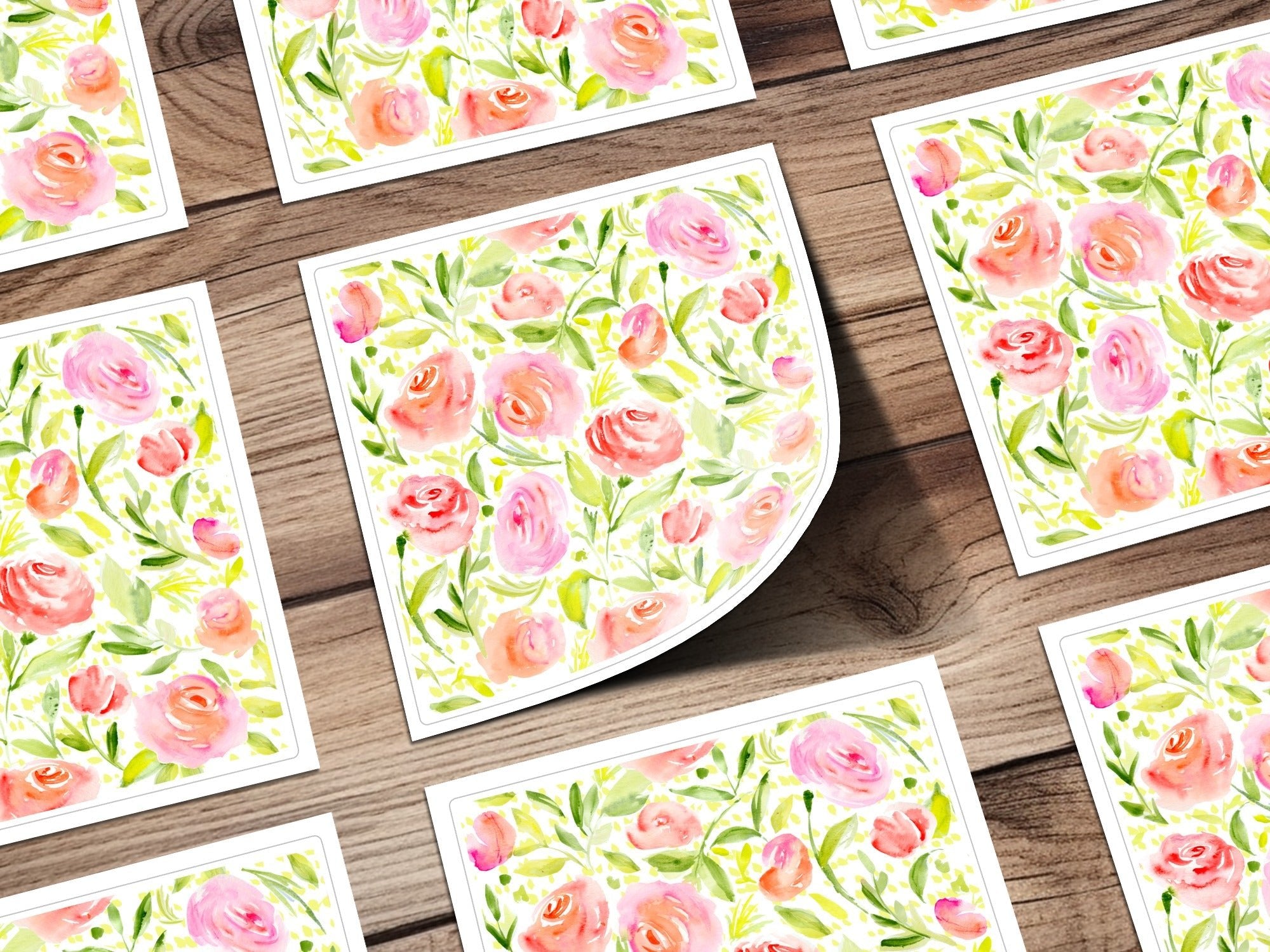 Rose Floral Seamless Pattern, Watercolor Flowers Digital Paper, Repeating Rose Design, Watercolor Floral Digital, Roses Repeat Pattern - Moore and Mountain