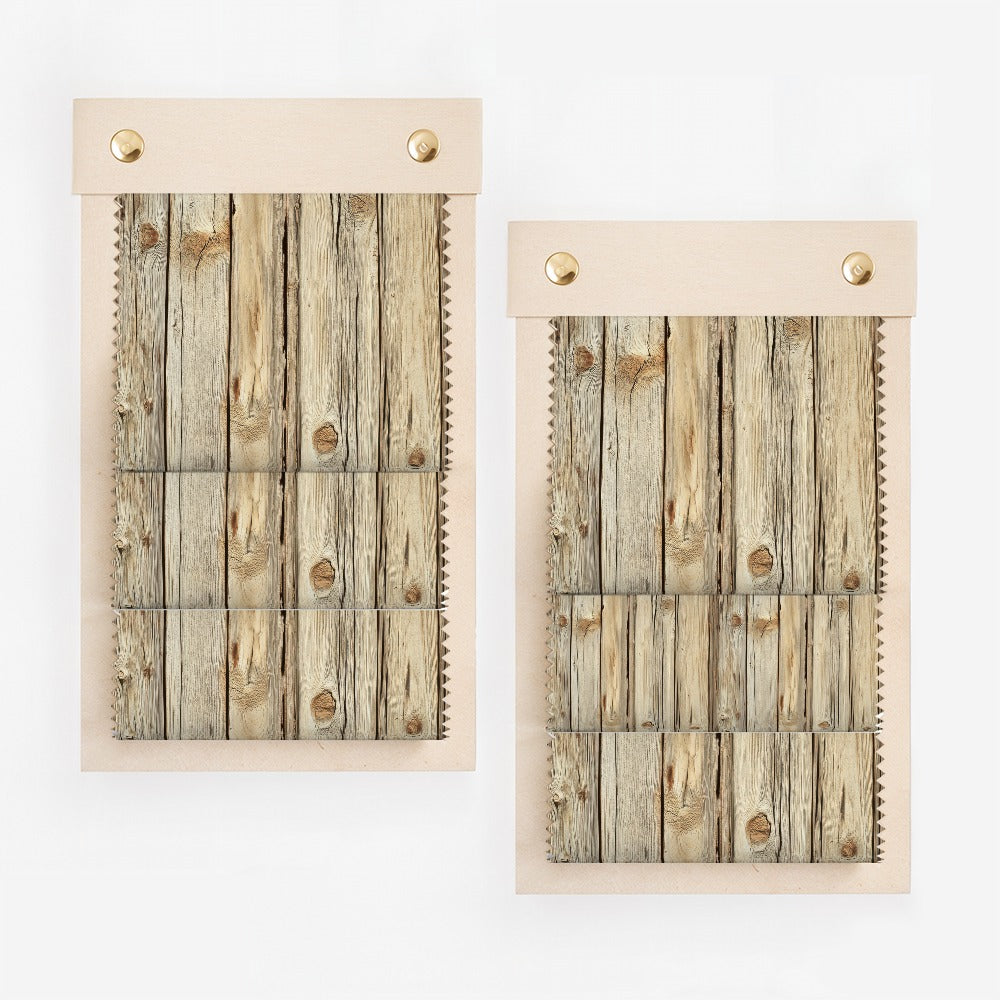 Rustic Wooden Plank Design Window Curtain Blinds Product