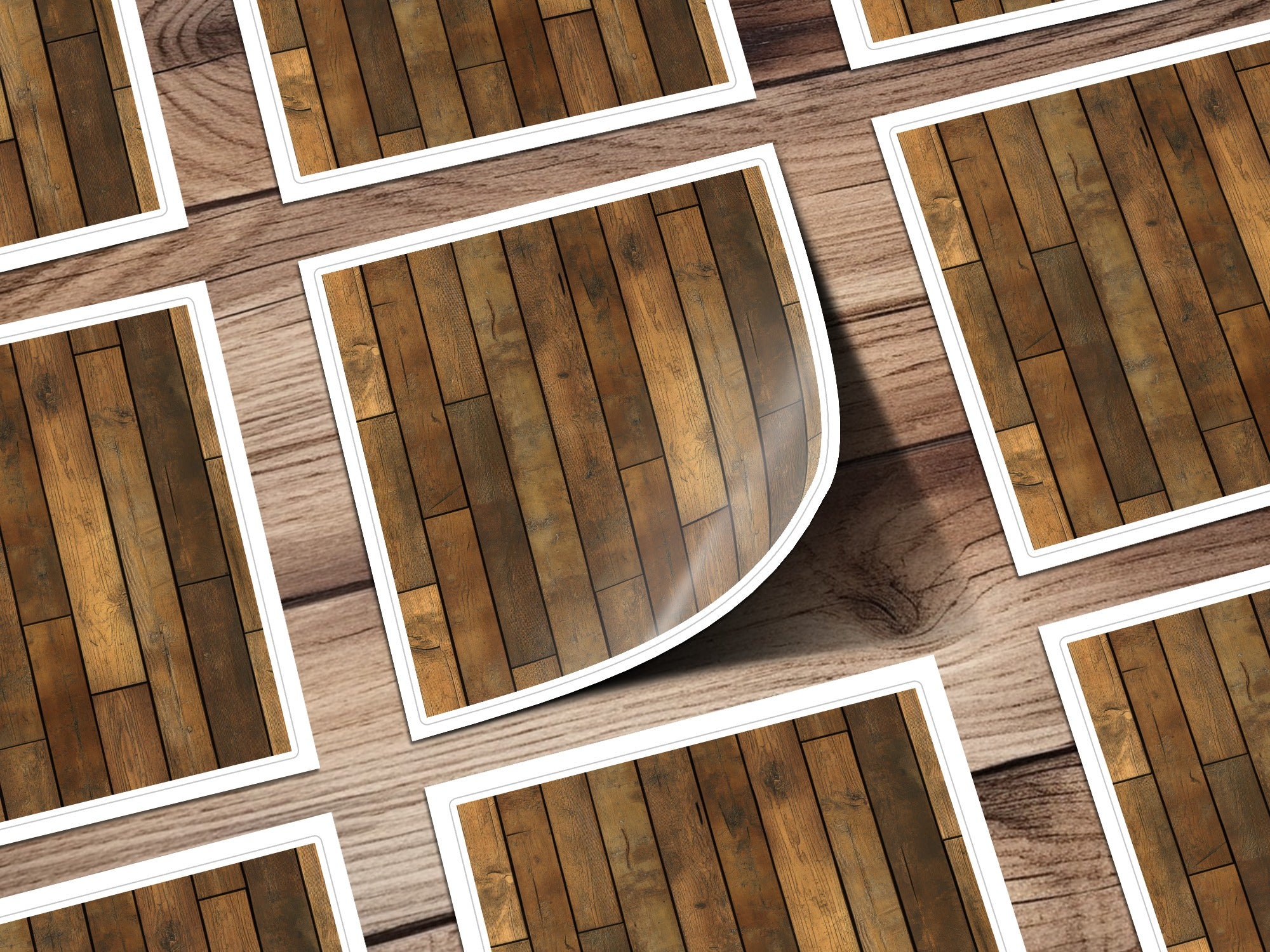 Realistic Wood Plank Floor Stickers for Home Decor