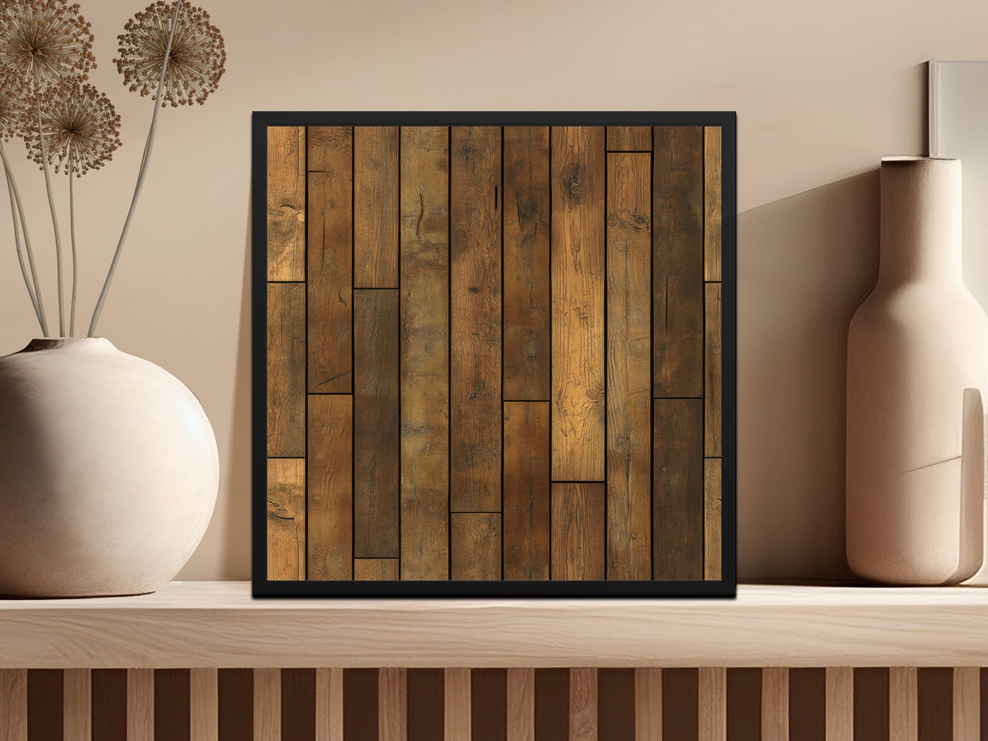Rustic Wooden Patterned Wall Art Decor Product
