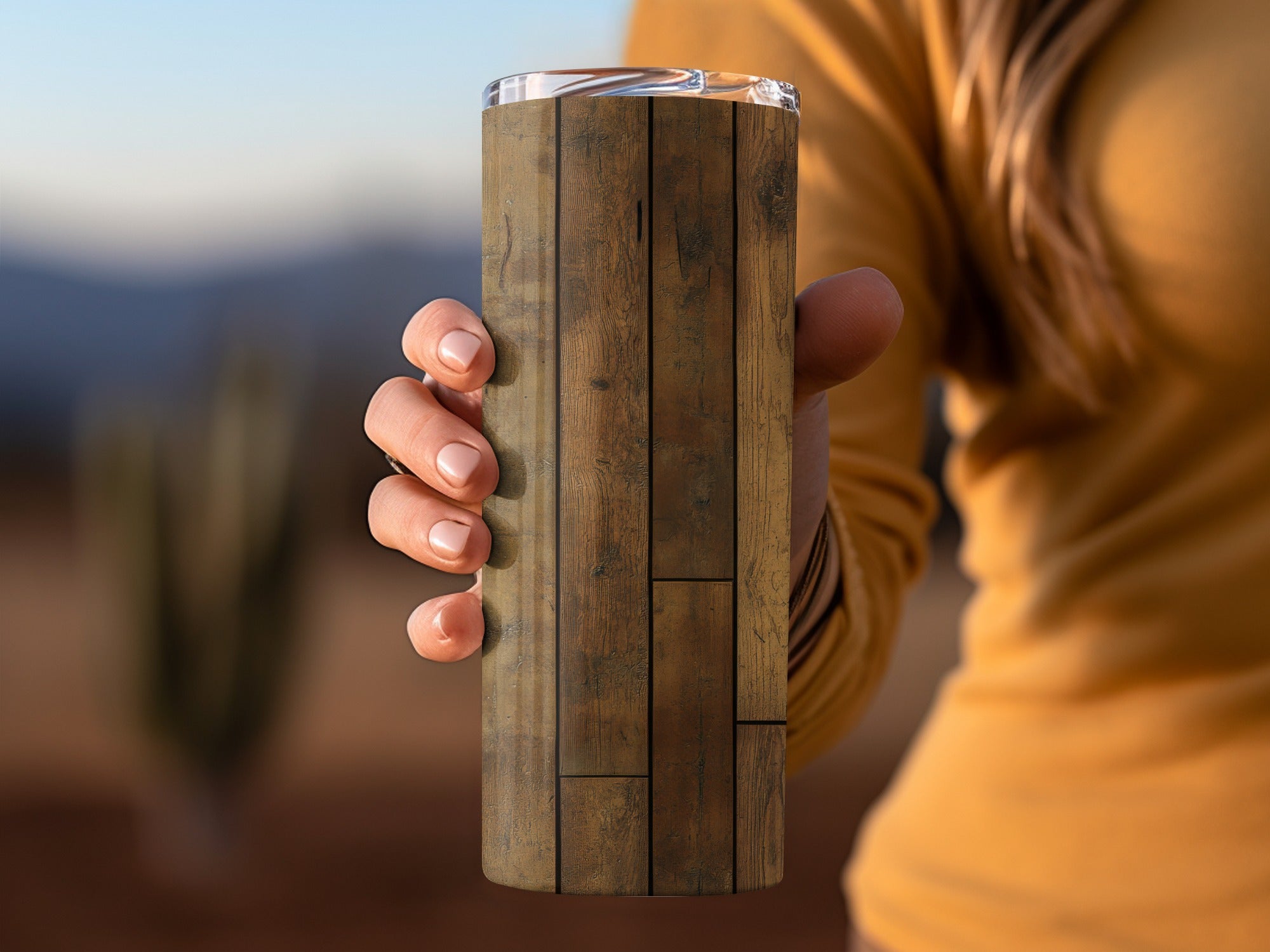 Wooden Style Insulated Tumbler for Hot and Cold Beverages
