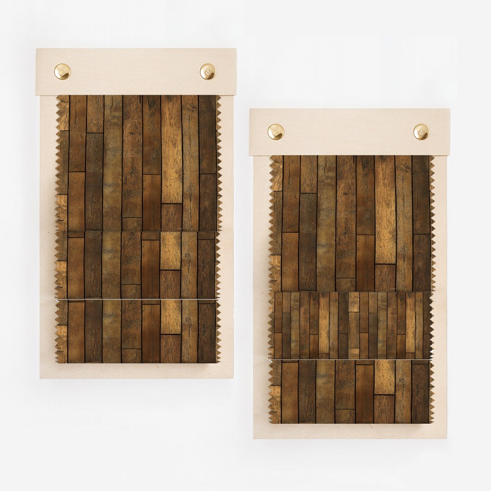Dark Brown Wooden Texture Hanging Wall Art Decor
