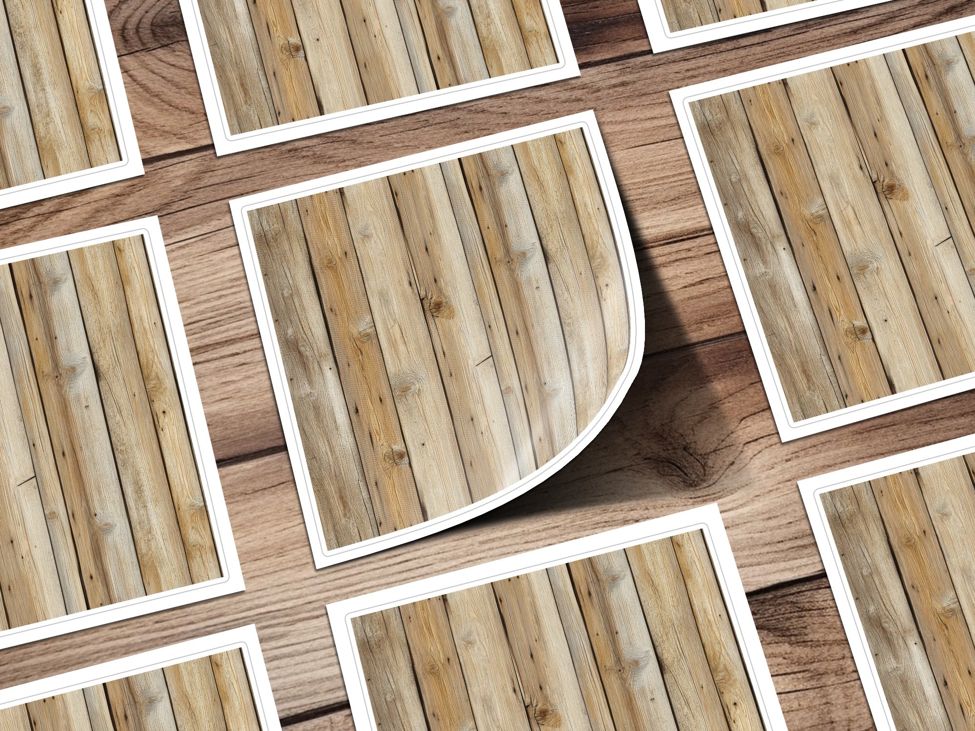 Rustic Wooden Pattern Decorative Stickers Product