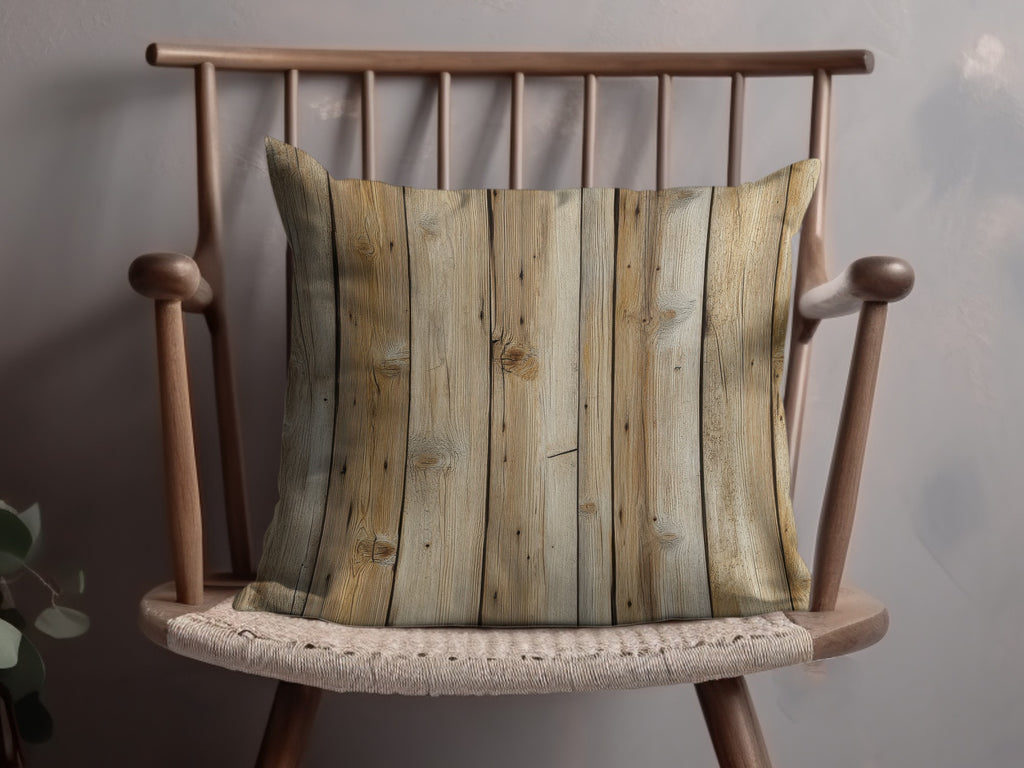 Rustic Wood Pattern Decorative Cushion Pillow Product