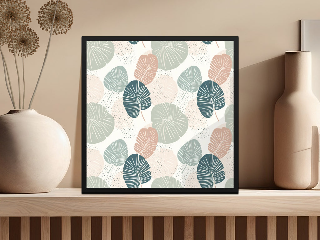 Minimalist Botanical Leaf Pattern Wall Art Decor