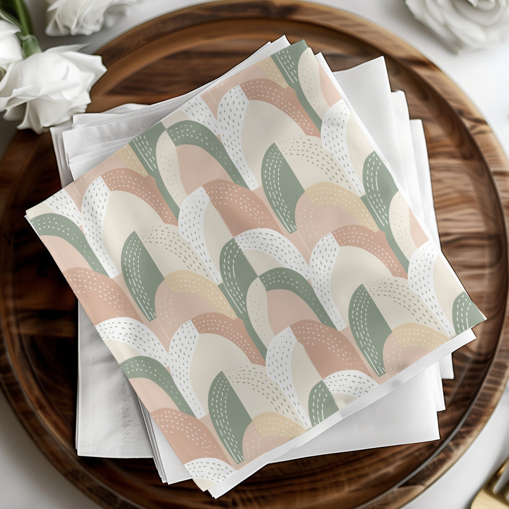 Pastel Abstract Arches Decorative Napkin Set