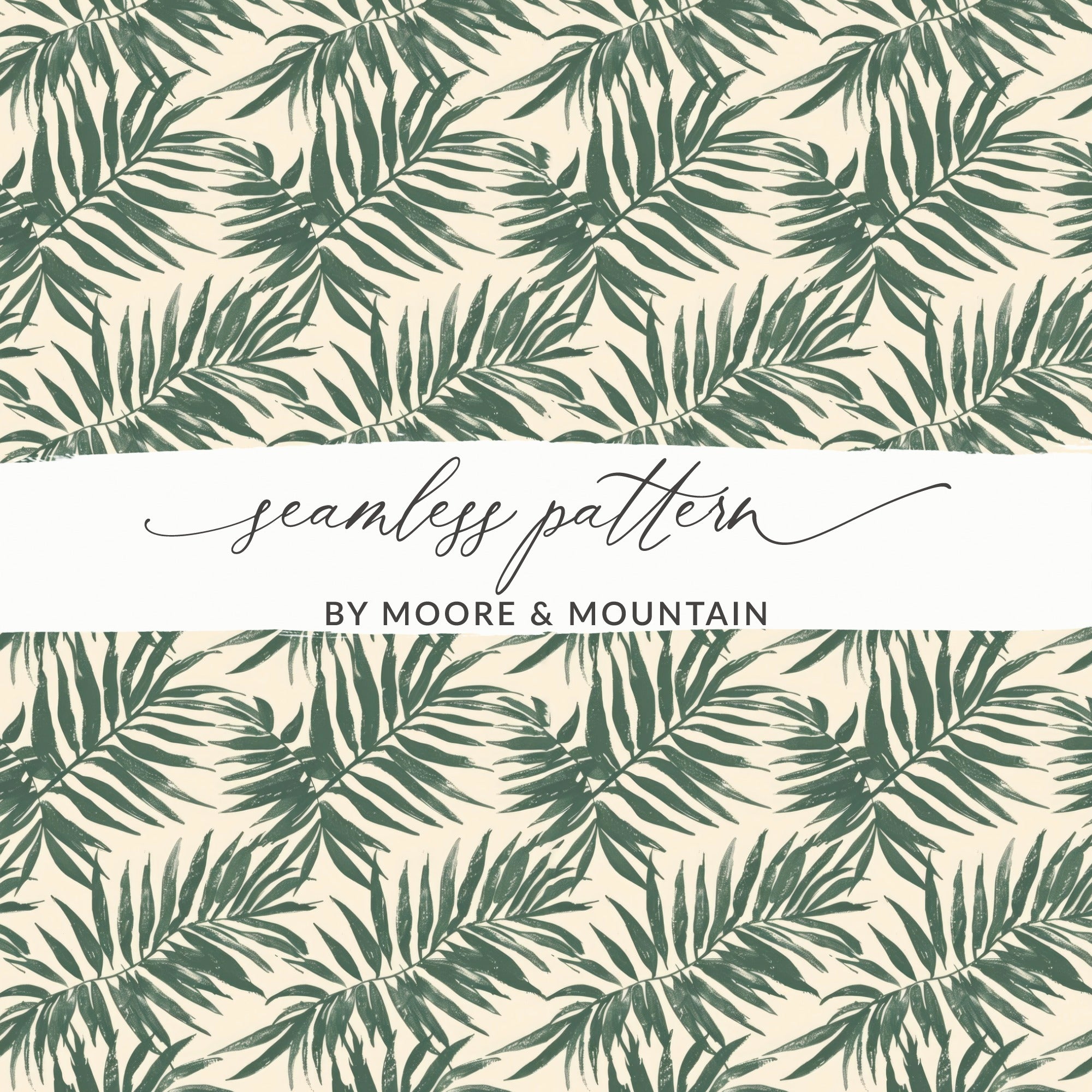 Tropical Leaf Seamless Pattern by Moore & Mountain