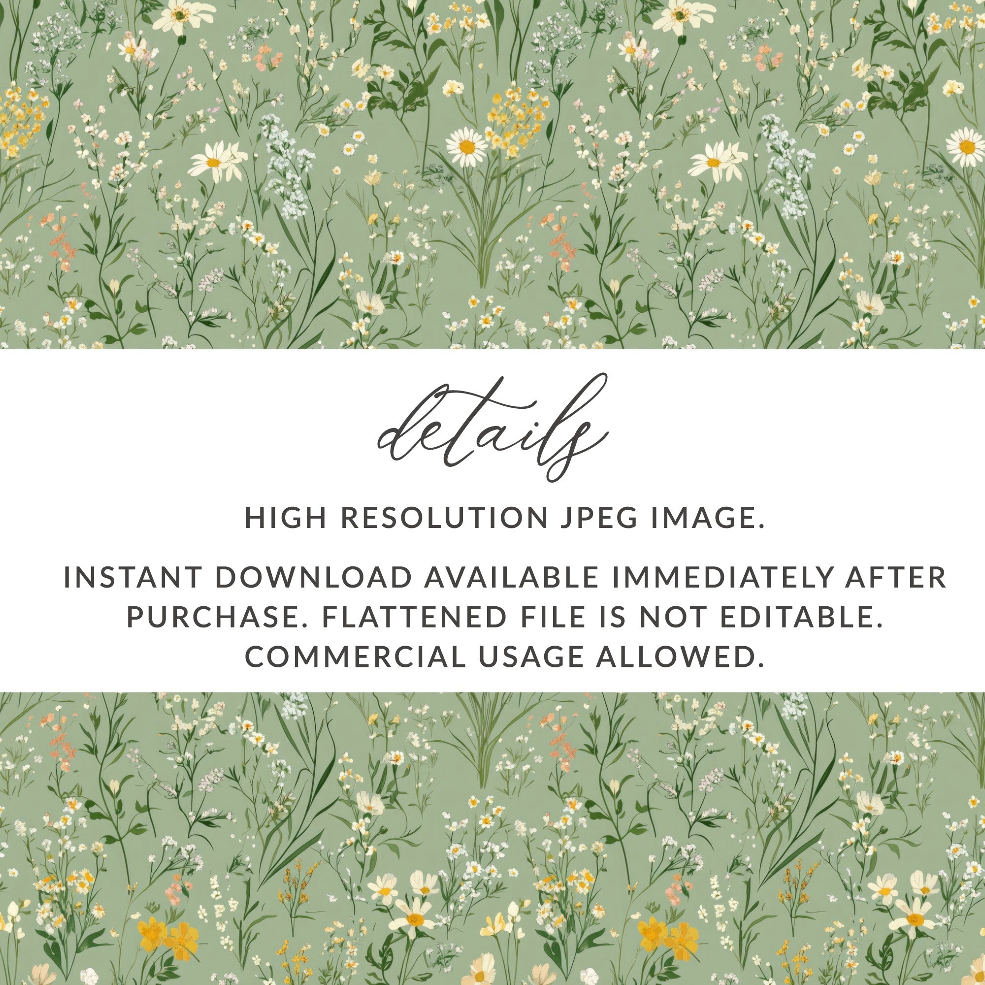 High Resolution Floral Pattern Illustrated JPEG Image