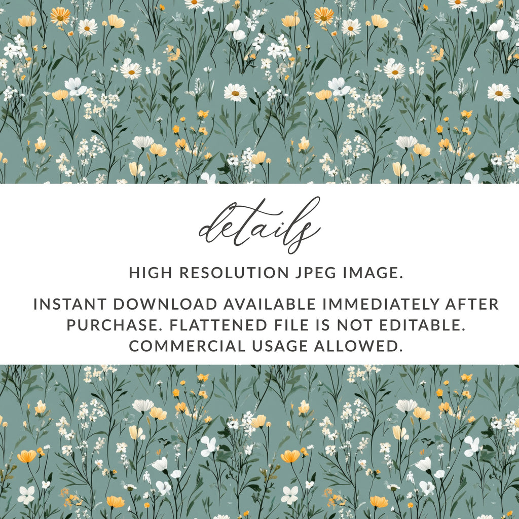 High Resolution Floral Pattern JPEG Digital Download
